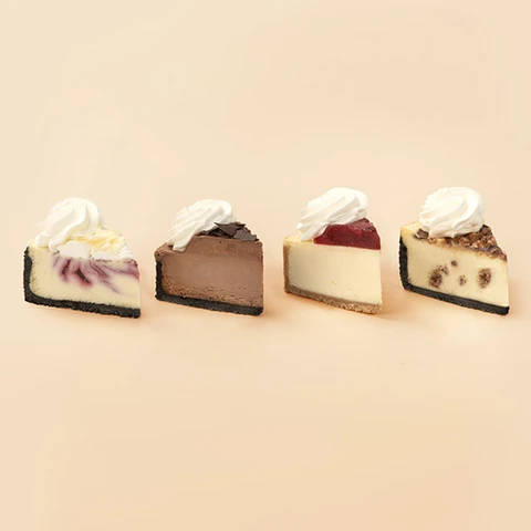 Four cheesecake flavours from The Cheesecake Factory At Home Grand Selection