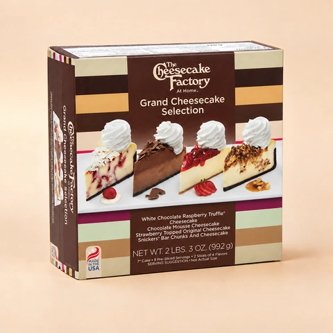 The Cheesecake Factory At Home Grand Selection Cheesecake — standing retail box