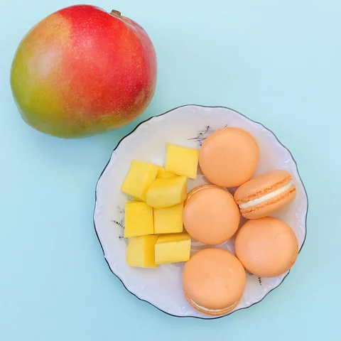 Coveted Cakes Premium Macarons — Mango Passion Fruit flavour