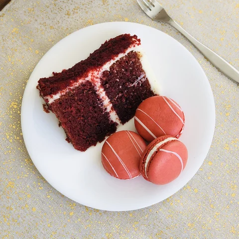 Coveted Cakes Premium Macarons — Red Velvet flavour