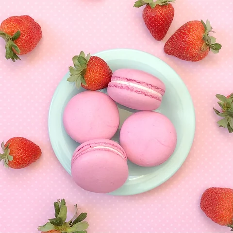 Coveted Cakes Premium Macarons — Strawberry Cream flavour