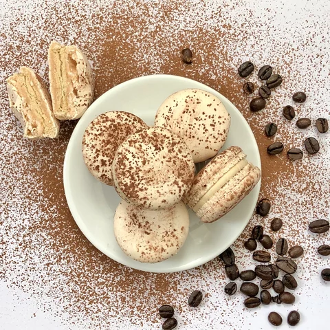 Coveted Cakes Premium Macarons — Tiramisu flavour
