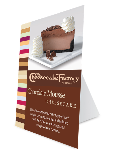 The Cheesecake Factory At Home Chocolate Mousse Cheesecake counter card example